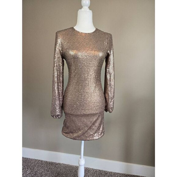 Vince Camuto Dress Size 2 Champagne sequined - Picture 1 of 9